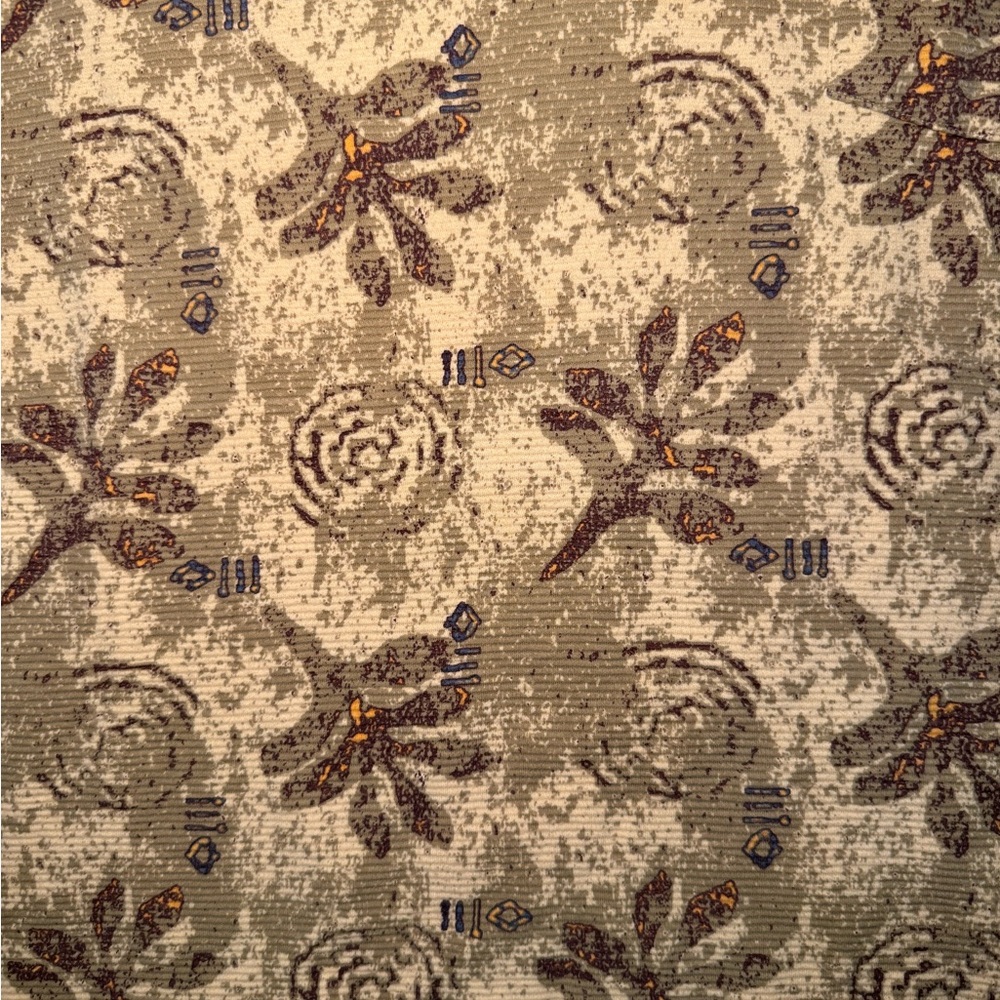 Vintage St. John’s Bay Men’s Patterned Textured Polo Shirt Earth Tone Print XXL - Picture 7 of 8